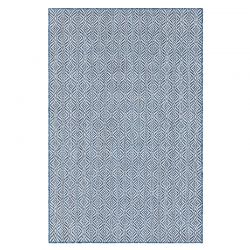 Tapis d'extérieur CHYPRE bleu motif graphique 160x230cm