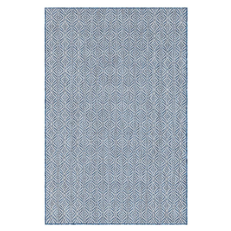 Tapis d'extérieur CHYPRE bleu motif graphique 160x230cm