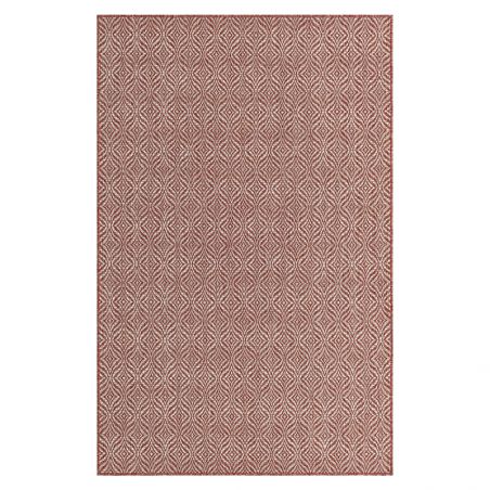 Tapis d'extérieur CHYPRE rouge motif graphique 160x230cm