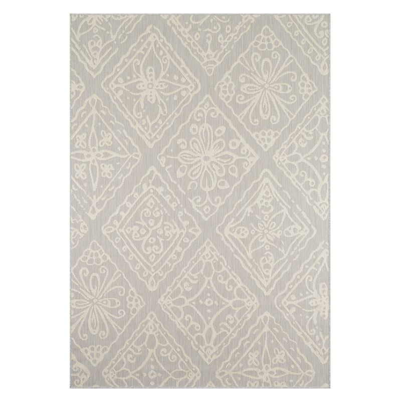 Tapis d'extérieur MADEIRA gris motif abstrait 120x160cm