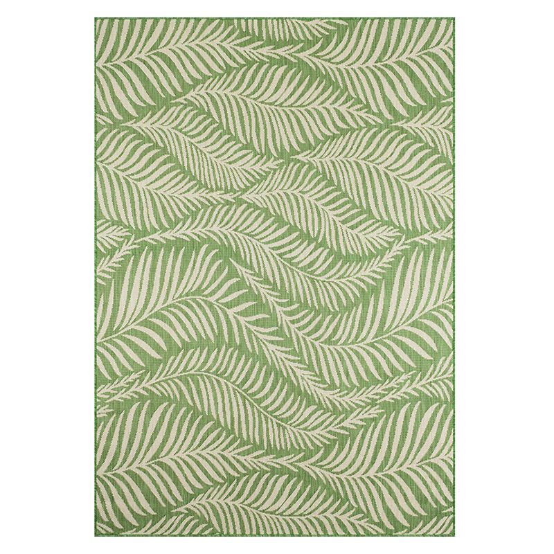 Tapis d'extérieur SAONA vert motif feuilles 160x230cm