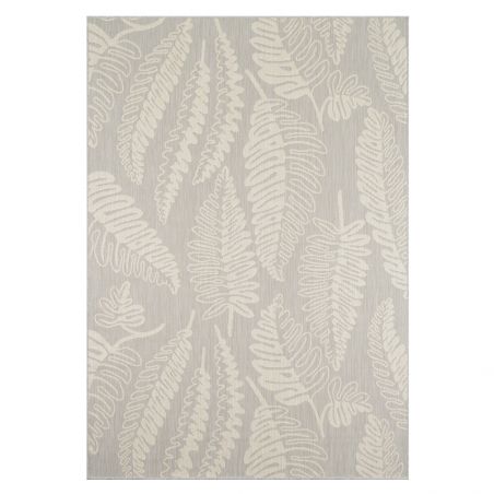 Tapis d'extérieur SICILIA gris motif palmier 160x230cm