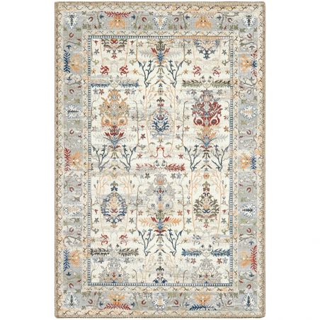 Tapis ERA crème motif floral 80x300 cm