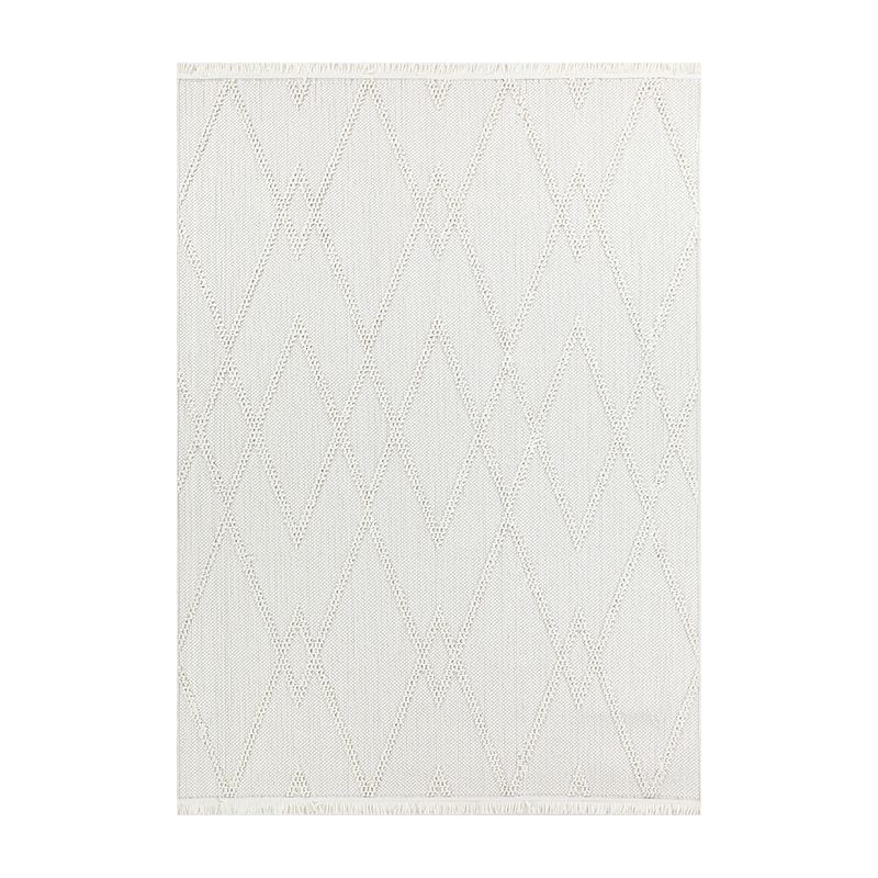 Tapis KUTA crème motif linéaire 60x90 cm