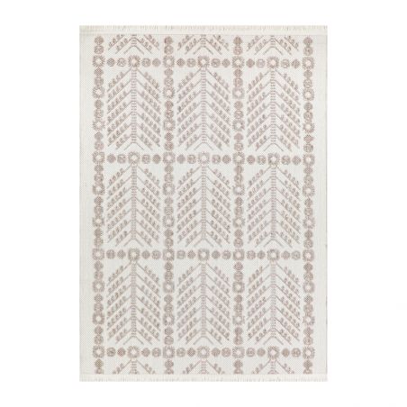 Tapis KUTA crème motif ethnique 80x150 cm