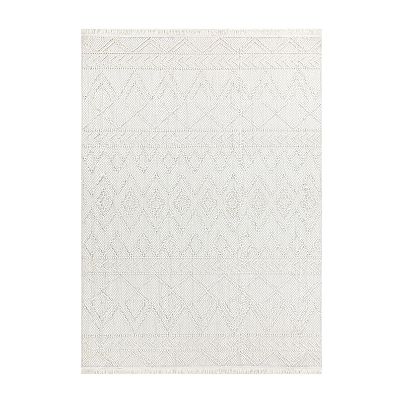 Tapis KUTA crème motif géométrique 160x230 cm