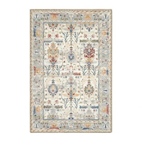 Tapis ERA crème motif floral 67x200 cm