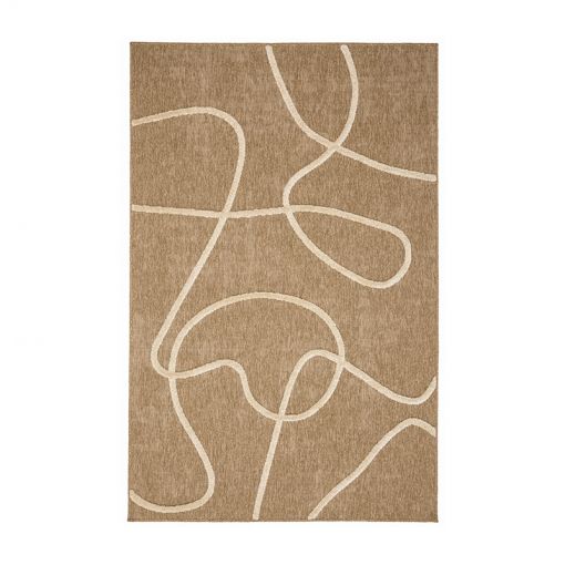 Tapis PIA blanc motif linéaire 120x160 cm