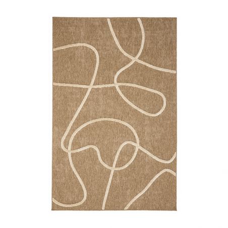 Tapis PIA blanc motif linéaire 160x230 cm