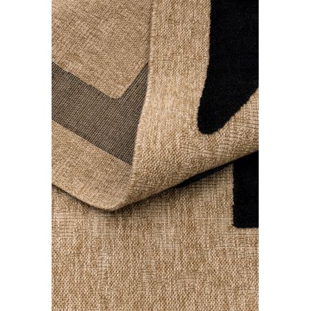 Tapis PIA noir motif contemporain 120x160 cm