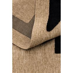 Tapis PIA noir motif contemporain 160x230 cm