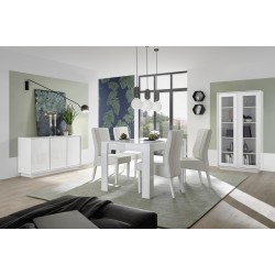 Buffet MILANO laqué blanc brillant 138cm