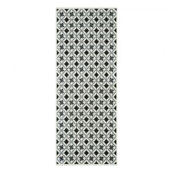 Tapis de cuisine YARA noir motif carreaux de ciment 70x180cm