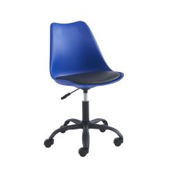 Chaise de bureau PANTONE bleu électrique 5 roulettes