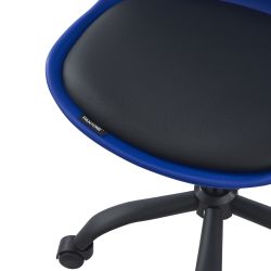 Chaise de bureau PANTONE bleu électrique 5 roulettes