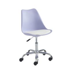 Chaise de bureau PANTONE lilas 5 roulettes