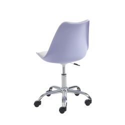 Chaise de bureau PANTONE lilas 5 roulettes