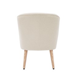 Fauteuil TIVOLI tissu bouclette beige