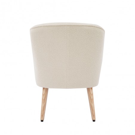 Fauteuil TIVOLI tissu bouclette beige