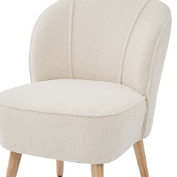 Fauteuil TIVOLI tissu bouclette beige