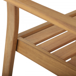 Ensemble table SALMA 180/230 cm extensible en bois d'acacia FSC et 4 chaises de jardin