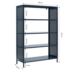 Bibliothèque PANTONE métal bleu nuit h145cm