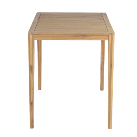 Table haute KUTA 140x90x105 cm en bois d'acacia FSC blanchi