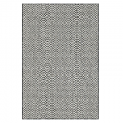 Tapis CHYPRE noir motif graphique 67x180 cm