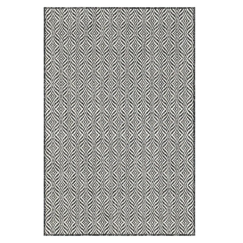 Tapis CHYPRE noir motif graphique 67x180 cm