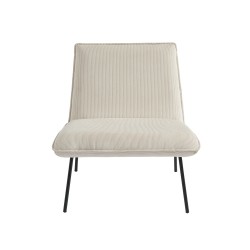 Fauteuil POLA velours côtelé beige