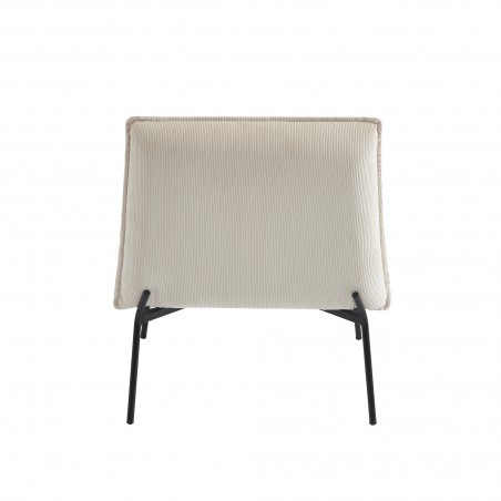 Fauteuil POLA velours côtelé beige