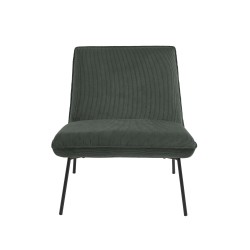 Fauteuil POLA velours côtelé vert