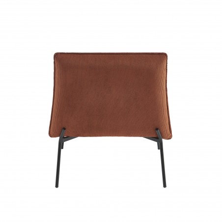 Fauteuil POLA velours côtelé terracotta