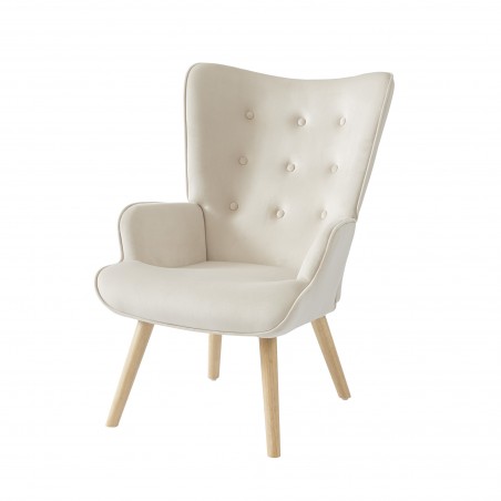 Fauteuil SAM velours beige