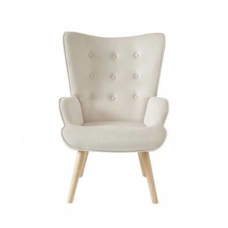 Fauteuil SAM velours beige