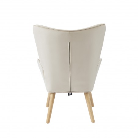 Fauteuil SAM velours beige