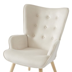 Fauteuil SAM velours beige