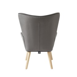 Fauteuil SAM velours gris