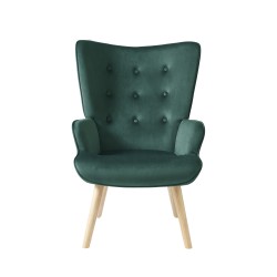 Fauteuil SAM velours vert