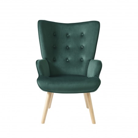 Fauteuil SAM velours vert