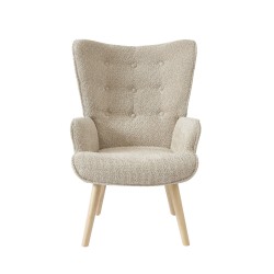 Fauteuil SAM tissu bouclette beige