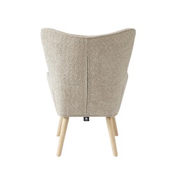 Fauteuil SAM tissu bouclette beige