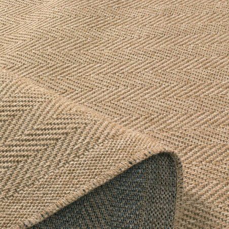 Tapis d'extérieur TABARCA marron aspect jute 160x230 cm