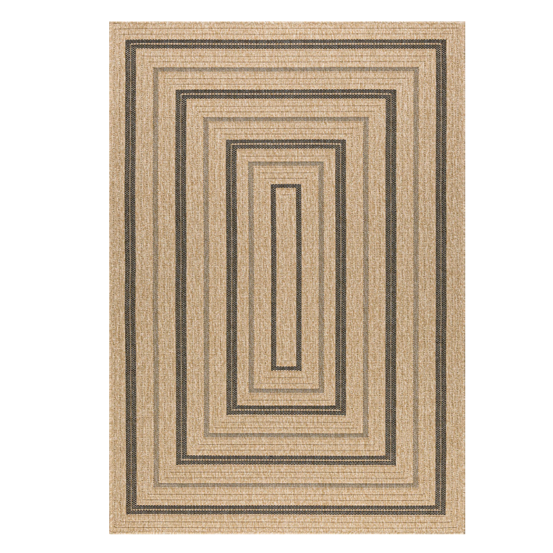 Tapis d'extérieur MENORCA marron et noir aspect jute 160x230 cm