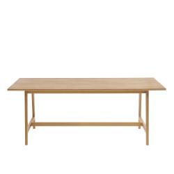 Table à manger PERRETTE placage chêne 200cm