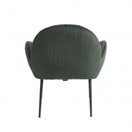 Fauteuil GINA velours côtelé vert