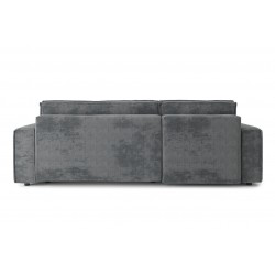 Canapé d'angle MIRA convertibe 3 places en velours gris