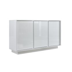 Buffet MILANO laqué blanc brillant 138cm