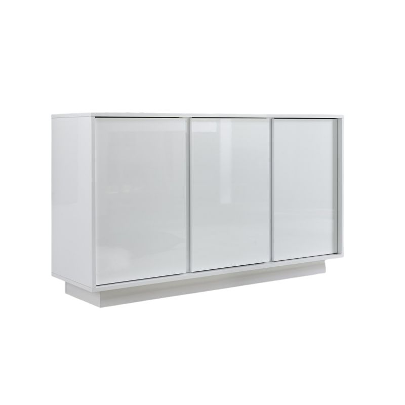 Buffet MILANO laqué blanc brillant 138cm