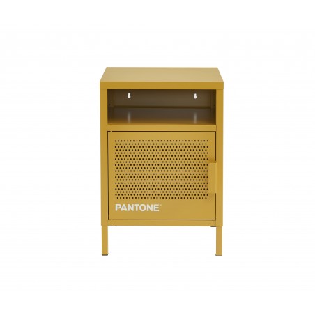 Table de chevet PANTONE métal jaune moutarde 40cm